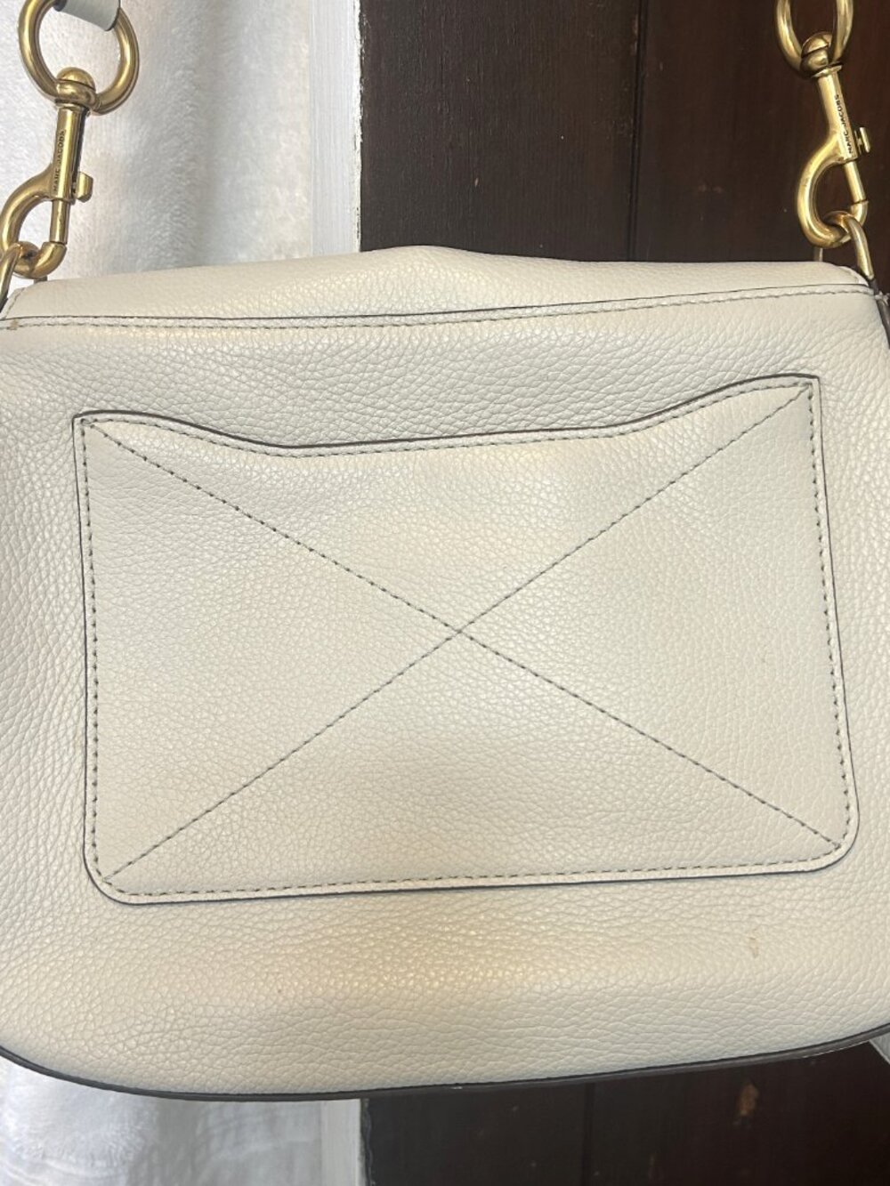Marc Jacobs Gotham Small Nomad Crossbody, Cream Leather